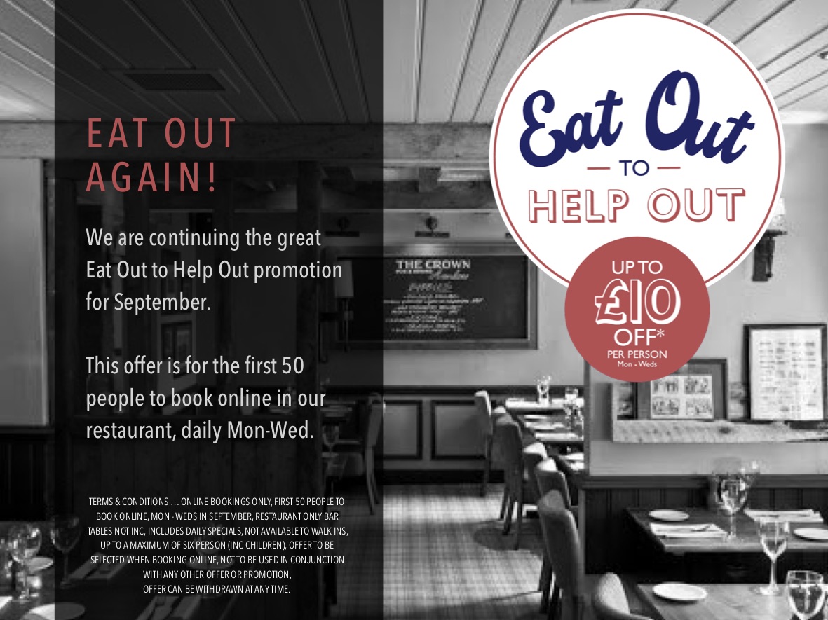 Eat Out AGAIN To Help Out - The Crown